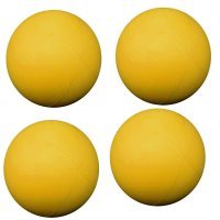 Set de 4 bolas 2.5 cm. amarillas de esponja de baja densidad