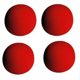 Set de 4 bolas 7.5 cm. rojas de esponja de baja densidad