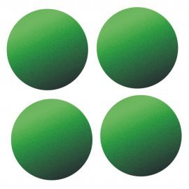 Set de 4 bolas 3.75 cm. verdes de esponja de baja densidad