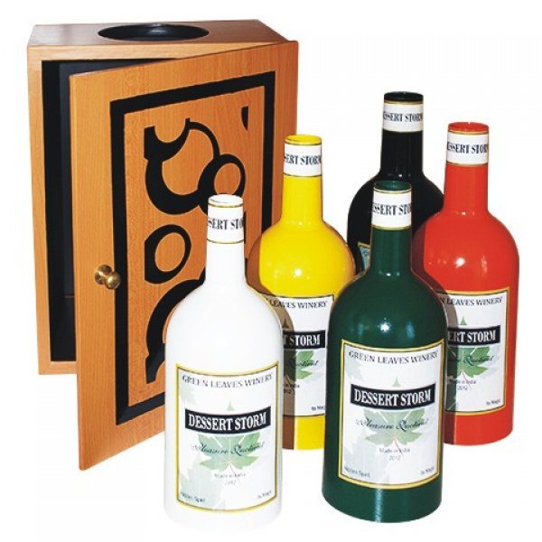 Caja producción de botellas