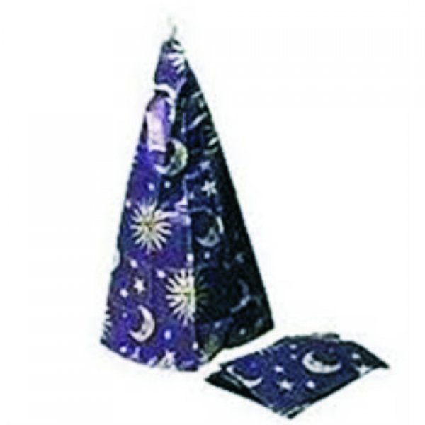 Papel roto recompuesto a gorro de mago